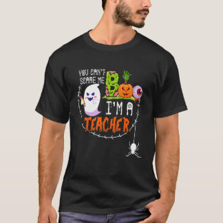 Camiseta No puedes asustarme, soy profesor de Halloween
