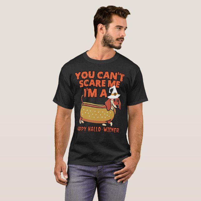 CAMISETA NO PUEDES ASUSTARME, SOY UN HALLOWIENER FELIZ (Anverso completo)