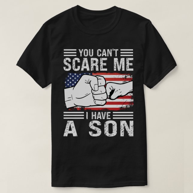 Camiseta no puedes asustarme. Tengo un hijo. (Diseño del anverso)