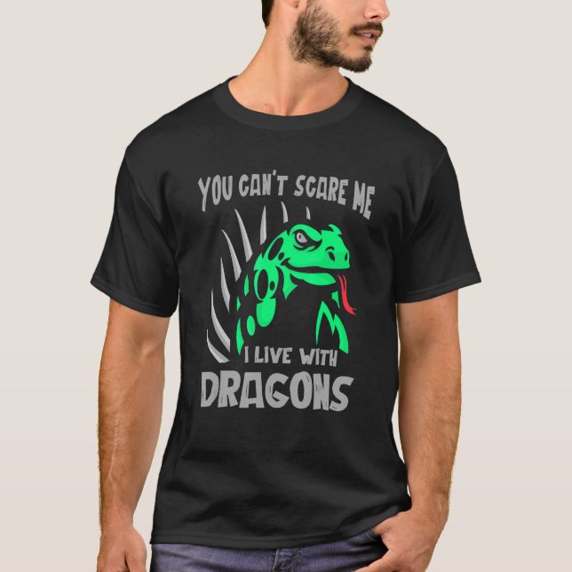 Camiseta No Puedes Asustarme Vivo Con Dragones Lizard Repti (Anverso)