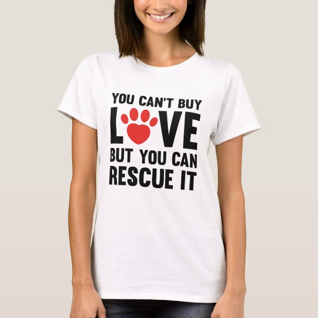 Camiseta No puedes comprar amor (Anverso)