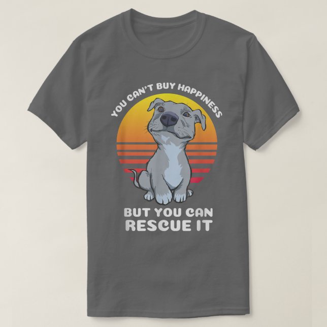 Camiseta no puedes comprar el perro de rescate de pitbull d (Diseño del anverso)