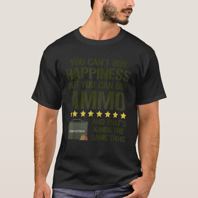 Camiseta No puedes comprar felicidad pero puedes comprar mu (Anverso)