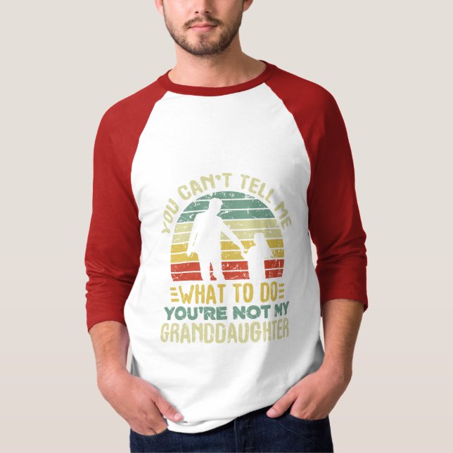 Camiseta No puedes decirme qué hacer, nieta divertida (Anverso)
