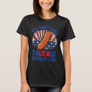 Camiseta No Puedes Deletrear Salchicha Sin EE. UU., Diverti
