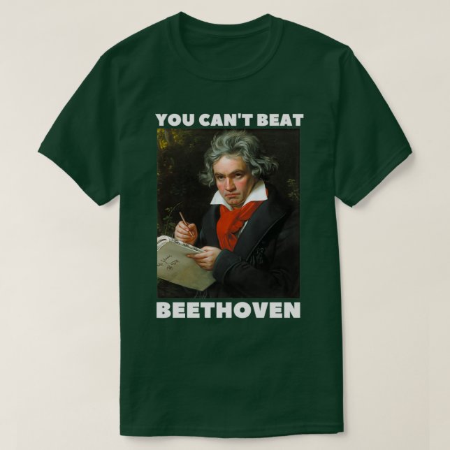 Camiseta no puedes derrotar a beethoven (Diseño del anverso)