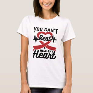 Camiseta No puedes golpear a un corazón sano