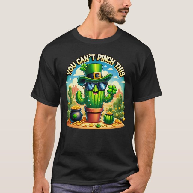 Camiseta No puedes palmear esto - Cactus del Día de San Pat (Anverso)