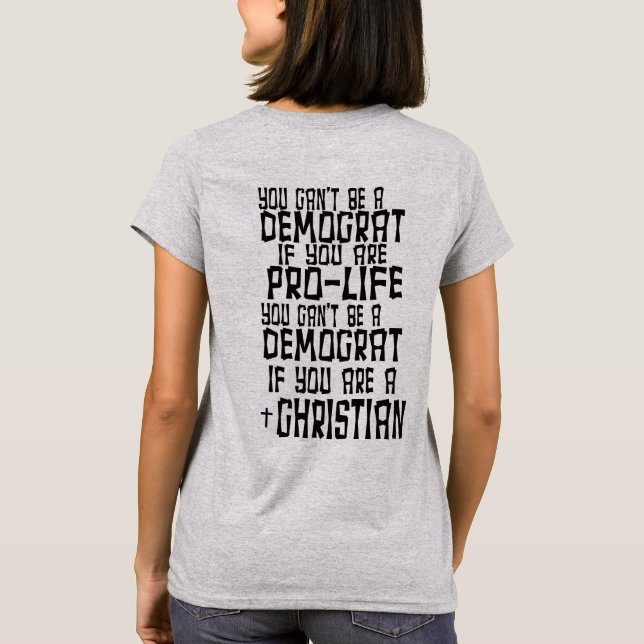 CAMISETA NO PUEDES SER DEMÓCRATA (Reverso)