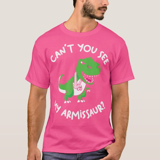 Camiseta No Puedes Ver Mi Ar De Armissaur Cute Dinosaur (Anverso)