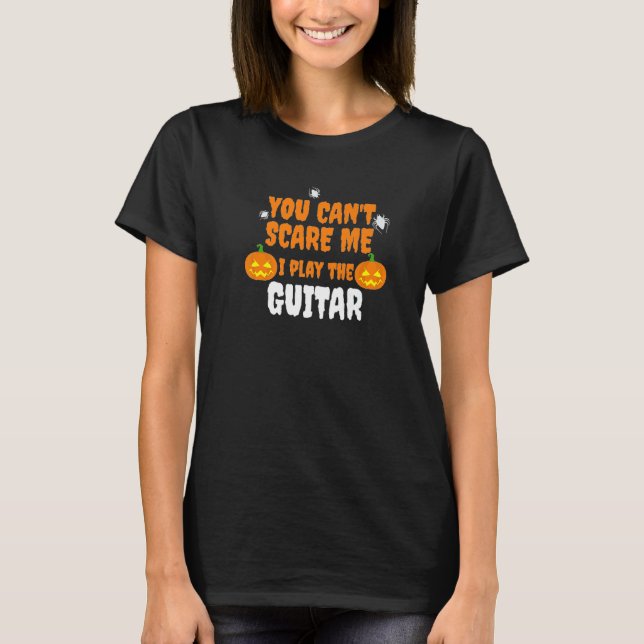 Camiseta No puedo asustarme toco la guitarra de Halloween (Anverso)