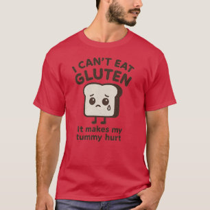 Camiseta No puedo comer Gluten, me duele la melena