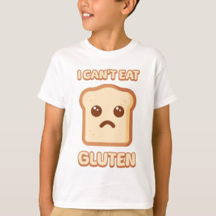 Camiseta ¡No puedo comer Gluten! Personalizado de pan de co
