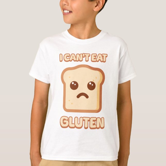 Camiseta ¡No puedo comer Gluten! Personalizado de pan de co (Anverso)