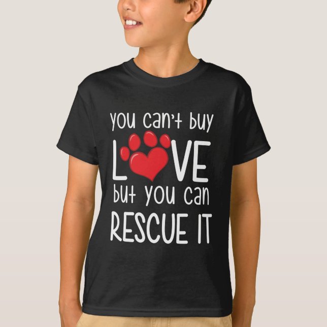 Camiseta No puedo comprar amor pero puedes rescatarlo (Anverso)