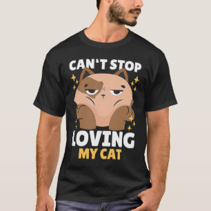 Camiseta No puedo dejar de amar a mi gato por gato