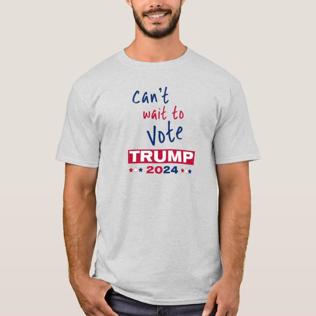 Camiseta No puedo esperar para votar TRUMP 2024 (Anverso)