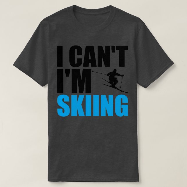 Camiseta No puedo esquiar (Diseño del anverso)
