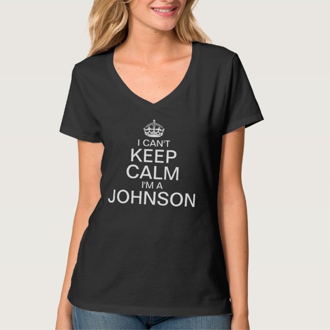 Camiseta No puedo guardar calma para personalizar apellido (Anverso)