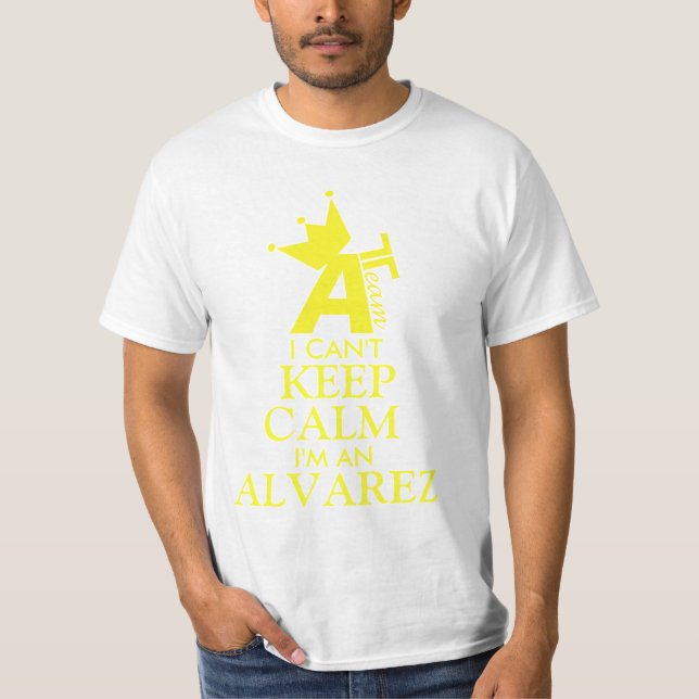 Camiseta No puedo GUARDAR LA CALMA, I (el apellido) (Anverso)