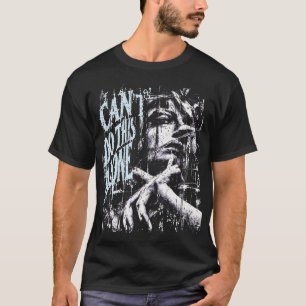 Camiseta NO PUEDO HACER ESTO SOLO — Azul Blanco Gótico