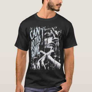 Camiseta NO PUEDO HACER ESTO SOLO — Azul Blanco Gótico