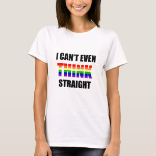 Camiseta No puedo incluso PENSAR orgullo gay recto