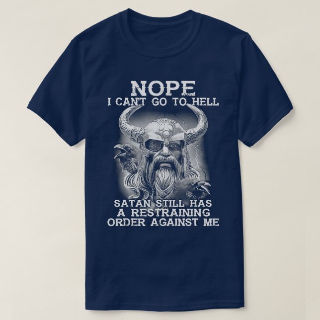 Camiseta No puedo ir al infierno Stan todavía tiene una res (Diseño del anverso)
