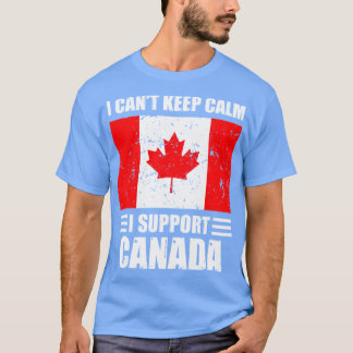 Camiseta No puedo mantener la calma Apoyo al Canadá Footbal