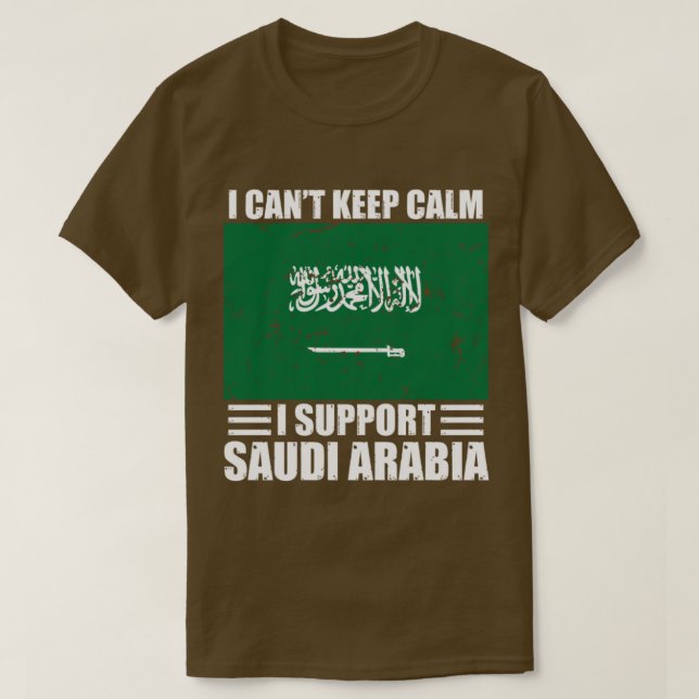 Camiseta No puedo mantener la calma apoyo el fútbol saudita (Diseño del anverso)