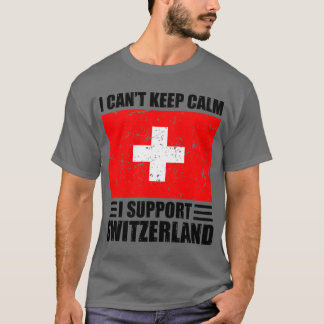 Camiseta No puedo mantener la calma Apoyo el fútbol suizo W