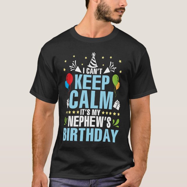 Camiseta No puedo mantener la calma es feliz el cumpleaños  (Anverso)
