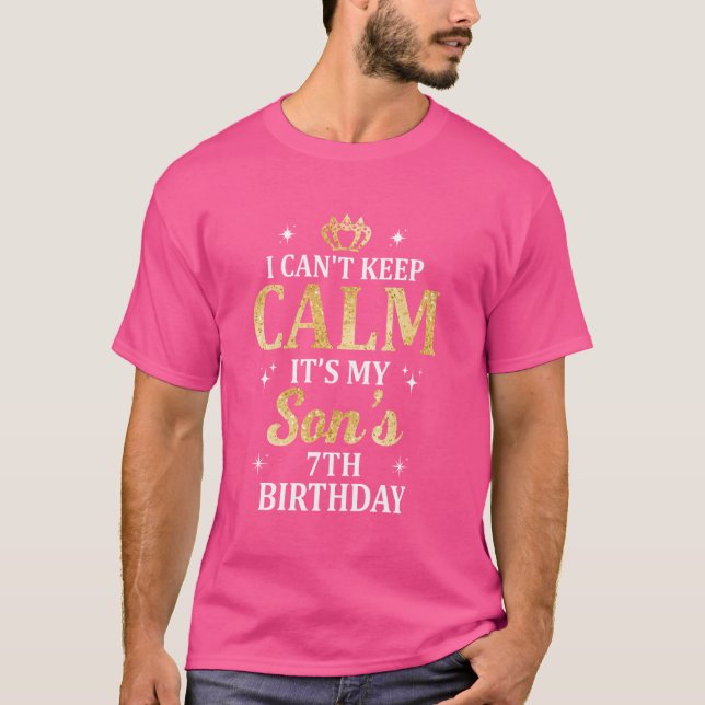 Camiseta No puedo mantener la calma es la séptima fiesta de (Anverso)