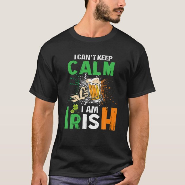 Camiseta No puedo mantener la calma Soy irlandés, el funn d (Anverso)