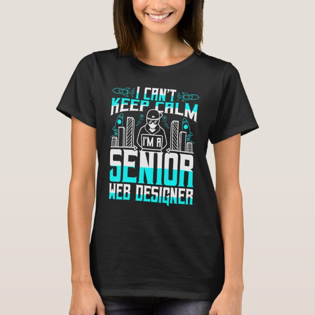 Camiseta No Puedo Mantenerme Tranquilo Como Diseñador Web S (Anverso)