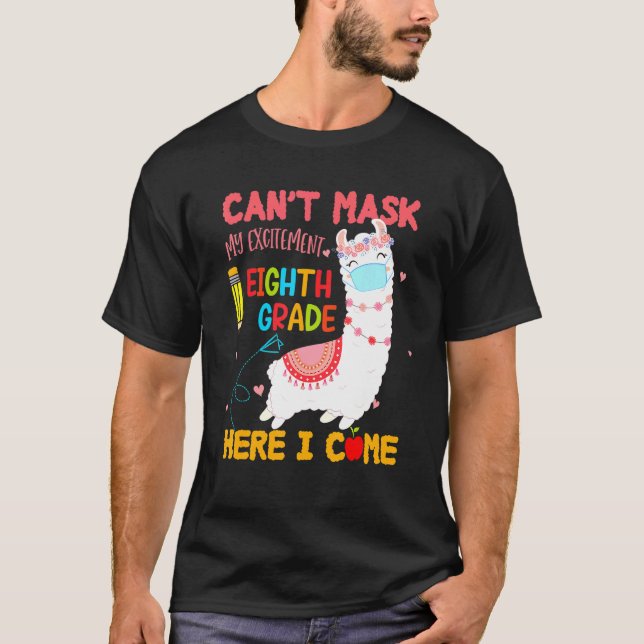 Camiseta No puedo mascar mi emoción Octavo Grado Aquí I Com (Anverso)