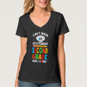 Camiseta No Puedo Máscara Mi Emocionante Segundo Grado Aquí