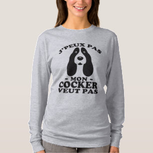 Camiseta No puedo, mi cocker no quiere