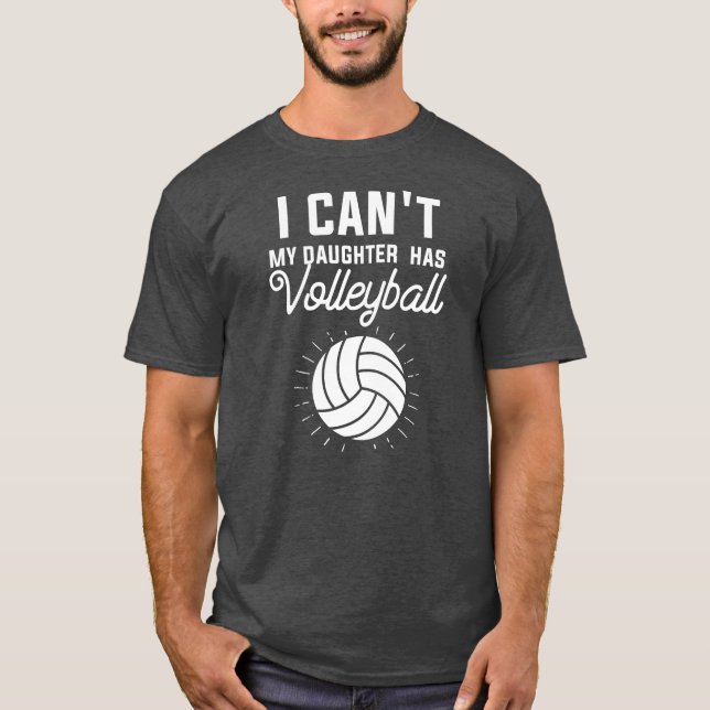 Camiseta No puedo mi hija tiene papa de voleibol (Anverso)