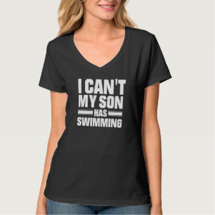 Camiseta No puedo, mi hijo tiene natación