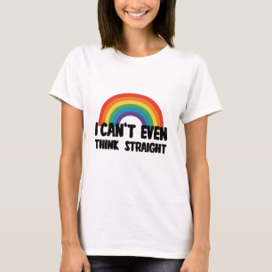 Camiseta No Puedo Ni Pensar Recto Divertido Orgullo Gay