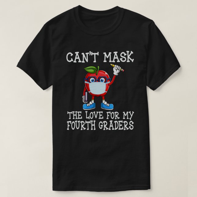 Camiseta No puedo ocultar el amor por mi profesor de cuarto (Diseño del anverso)