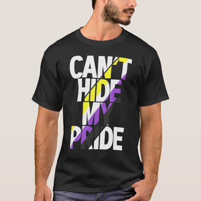 Camiseta No puedo ocultar mi orgullo asexual bandera asexua (Anverso)