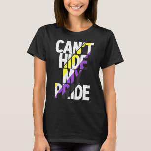 Camiseta No puedo ocultar mi orgullo asexual bandera asexua