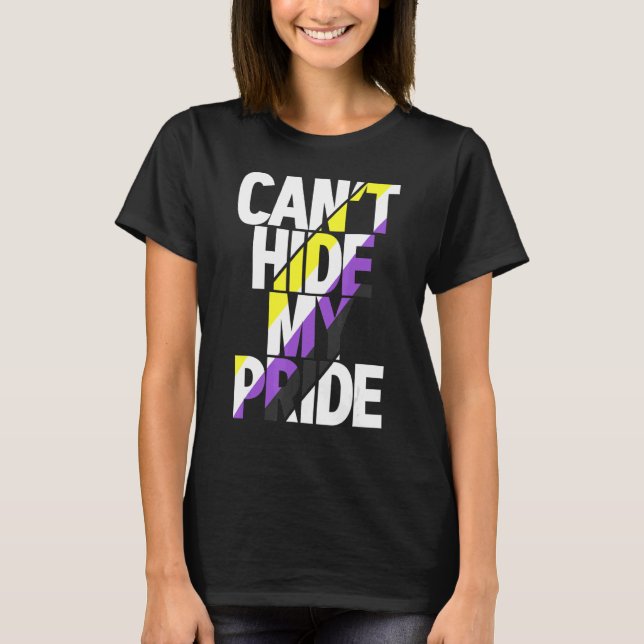 Camiseta No puedo ocultar mi orgullo asexual bandera asexua (Anverso)