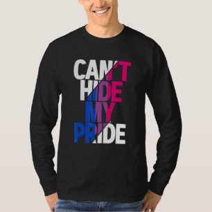 Camiseta No puedo ocultar mi orgullo bisexual bandera Lgbtq