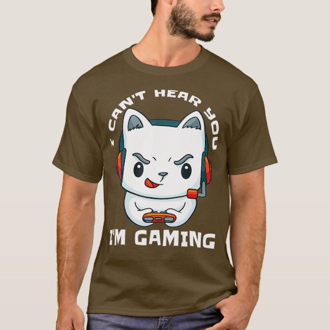 Camiseta No Puedo Oír Que Estoy Jugando Graciosamente A Gan (Anverso)