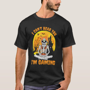 Camiseta No puedo oírte estoy jugando a Skeleton Gamer Scar