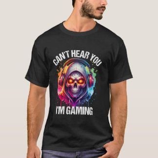 Camiseta No puedo oírte estoy jugando con humor para los vi