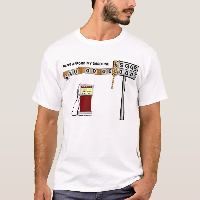 Camiseta No puedo permitirme mi gasolina (Anverso)
